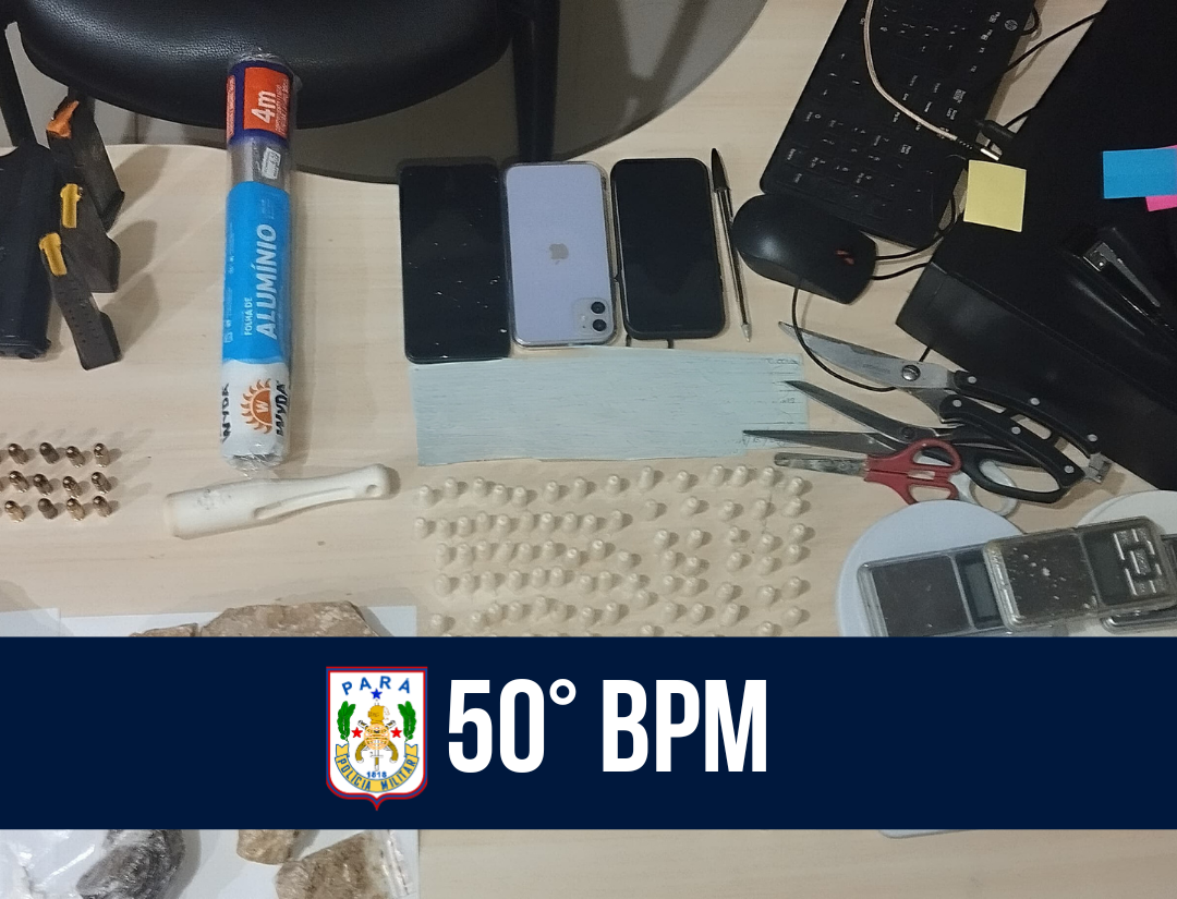 Operação Força Máxima: 50° BPM apreende drogas e outros objetos no município de Jacundá