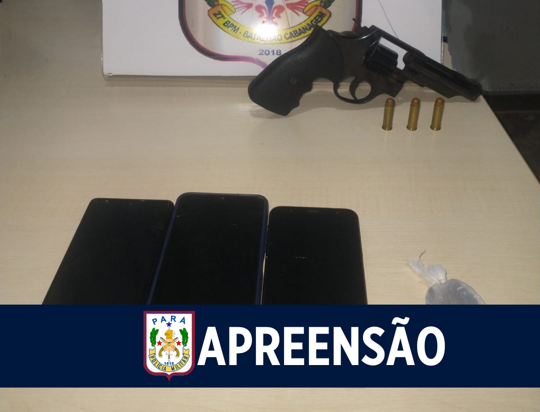 PM recupera veículo roubado e apreende arma de fogo e entorpecentes em Belém 