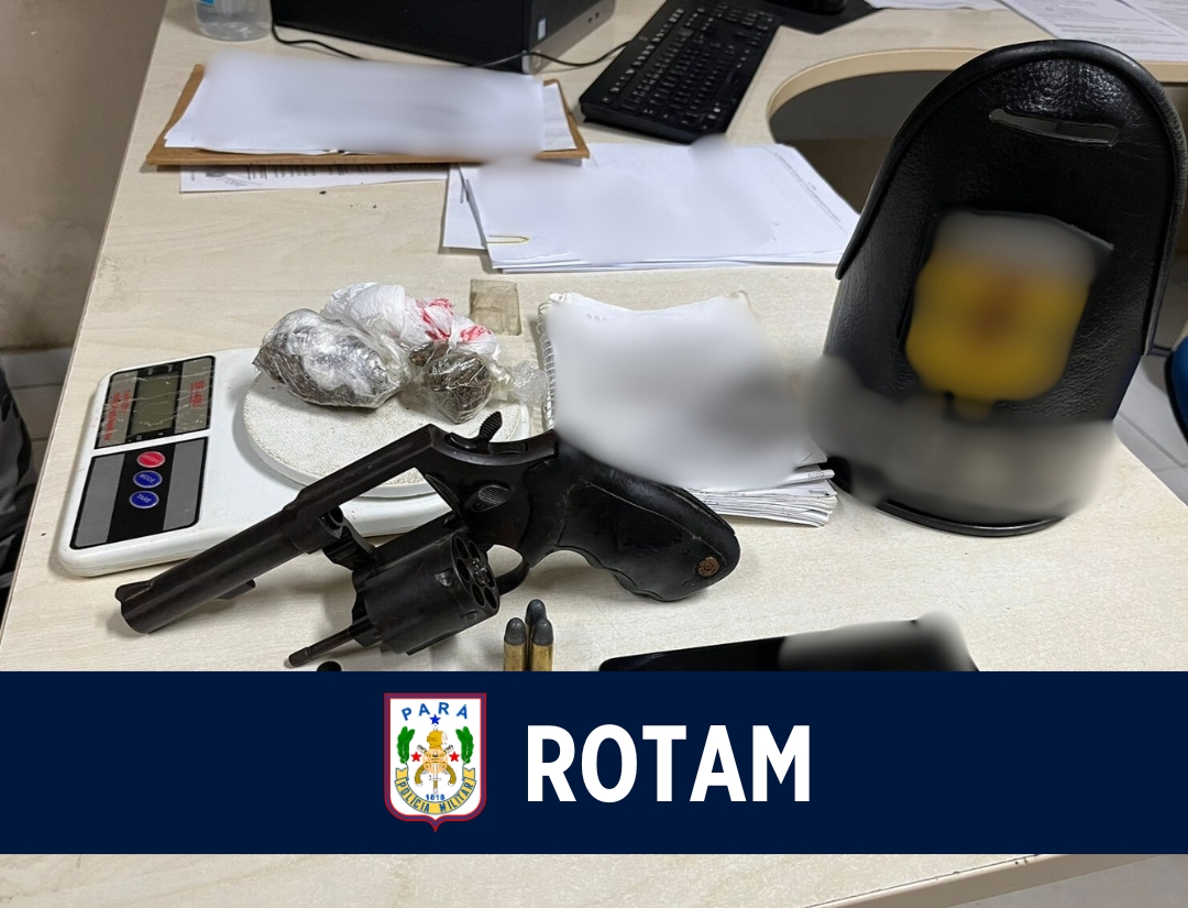 ROTAM apreende arma de fogo durante ação em Marituba