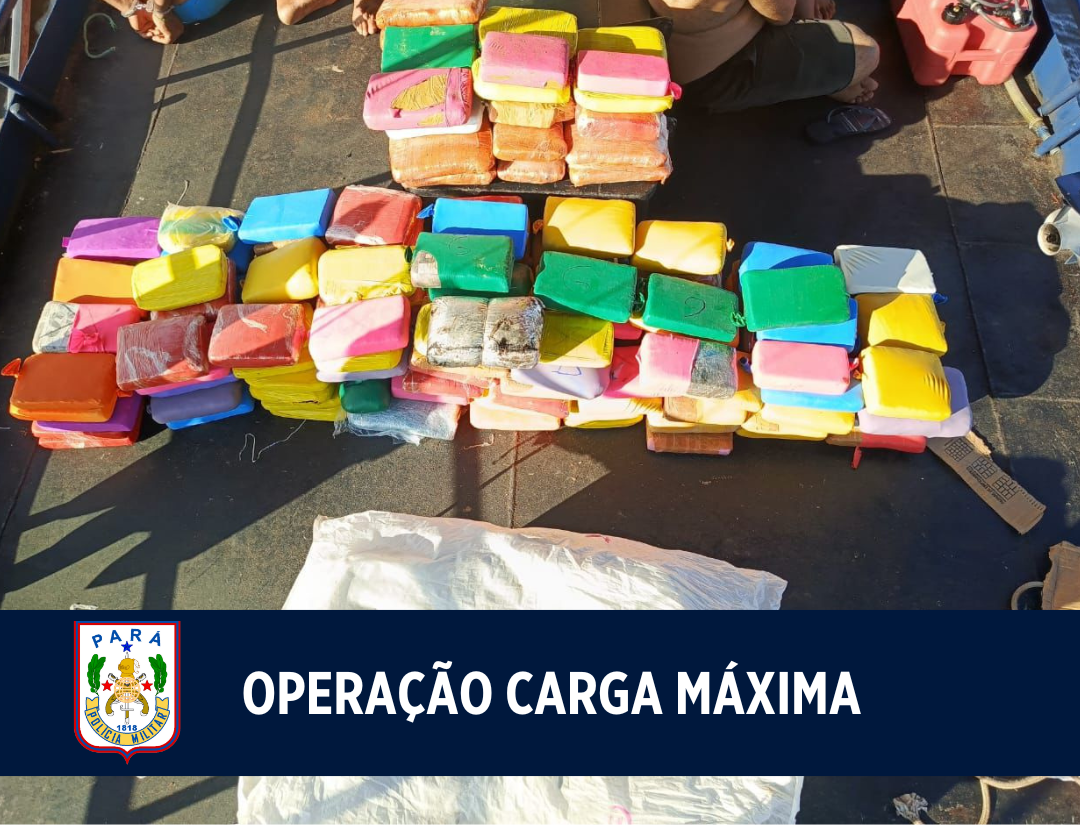 PMPA apreende cerca de 300 kg de entorpecentes e prende cinco pessoas durante operação no rio Amazonas