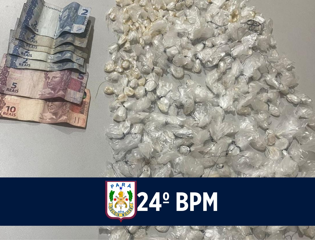24° BPM prende mulher e apreende entorpecentes no bairro da Pratinha