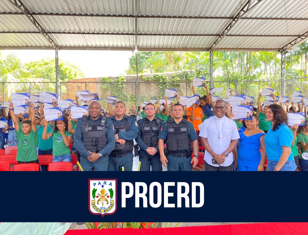 Proerd: Polícia Militar realiza a formatura de 206 alunos em Cotijuba