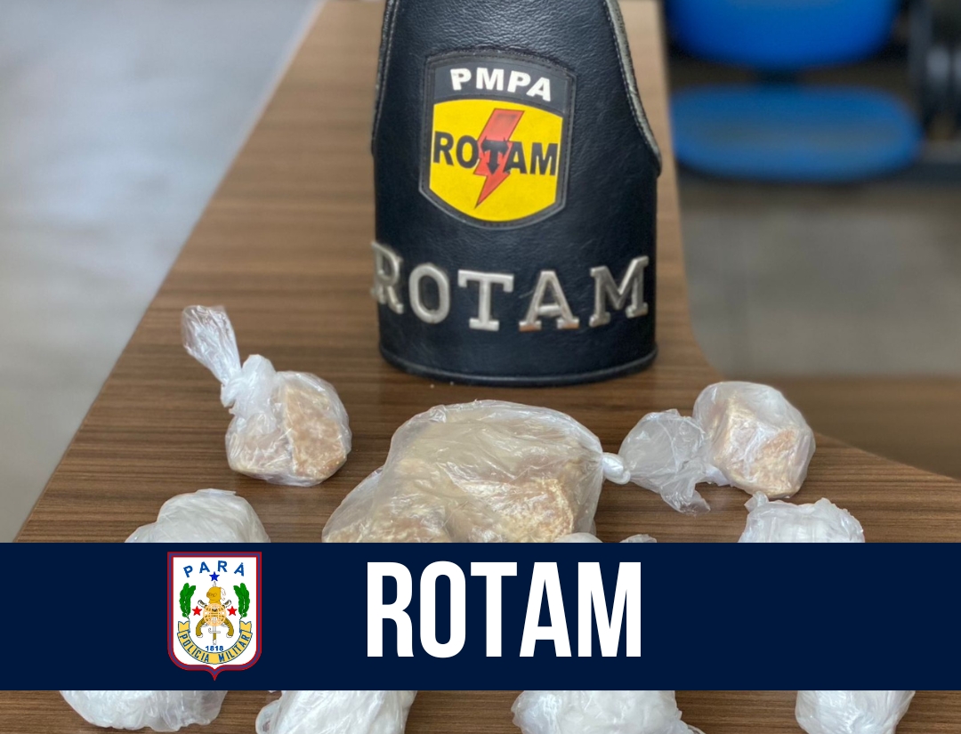 ROTAM: apreende drogas e prende suspeito por tráfico em Belém