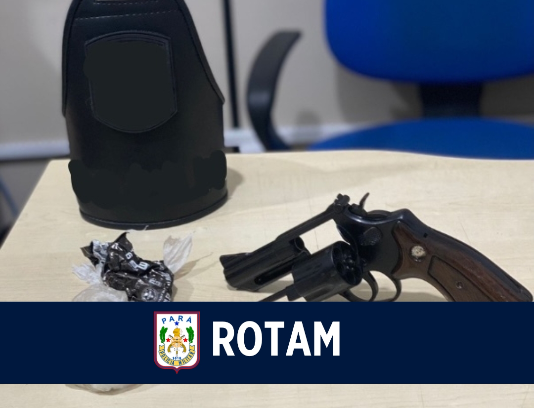 ROTAM apreende arma de fogo e entorpecentes em Icoaraci