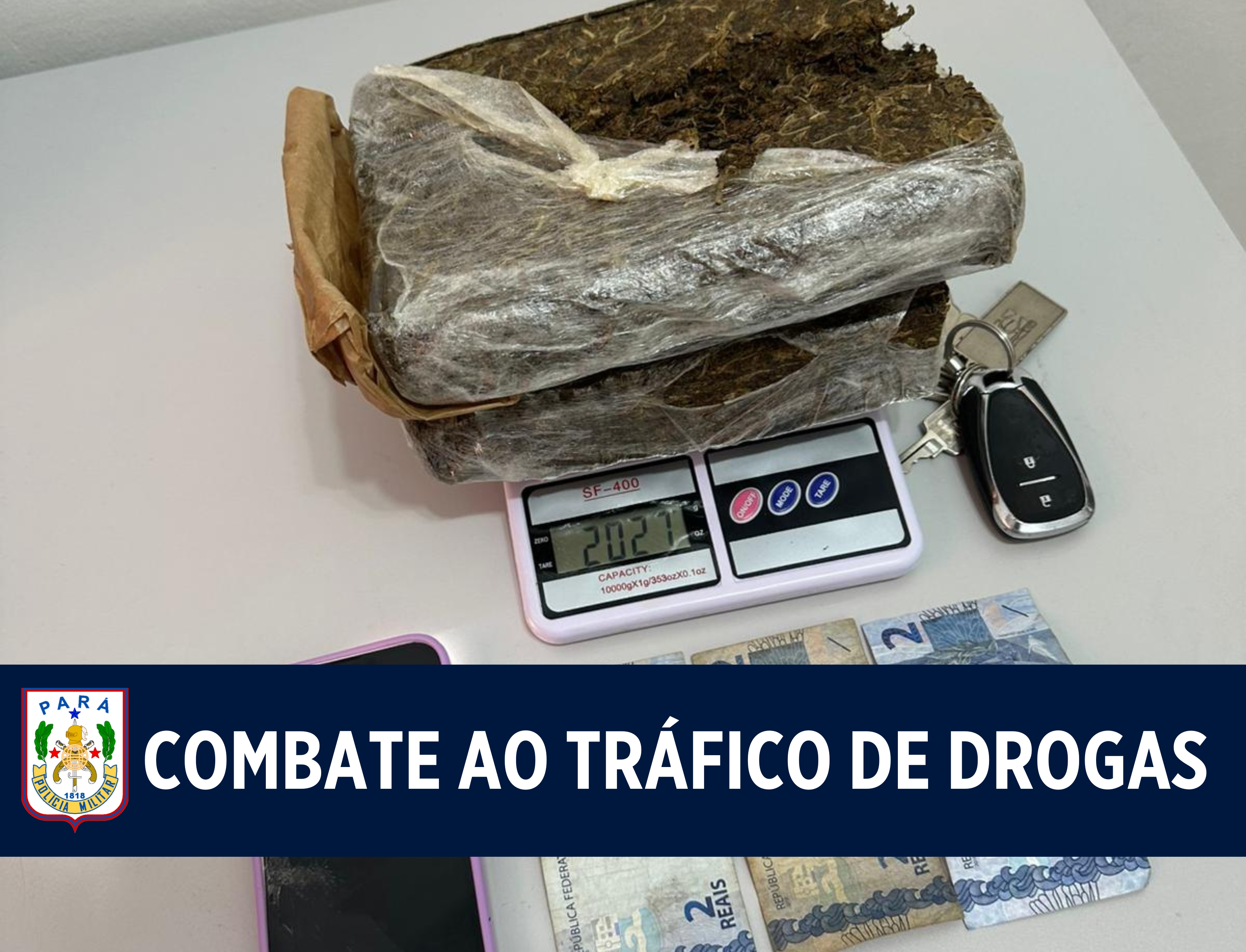 Rotam realiza prisão e apreende 2kg de drogas em Belém 