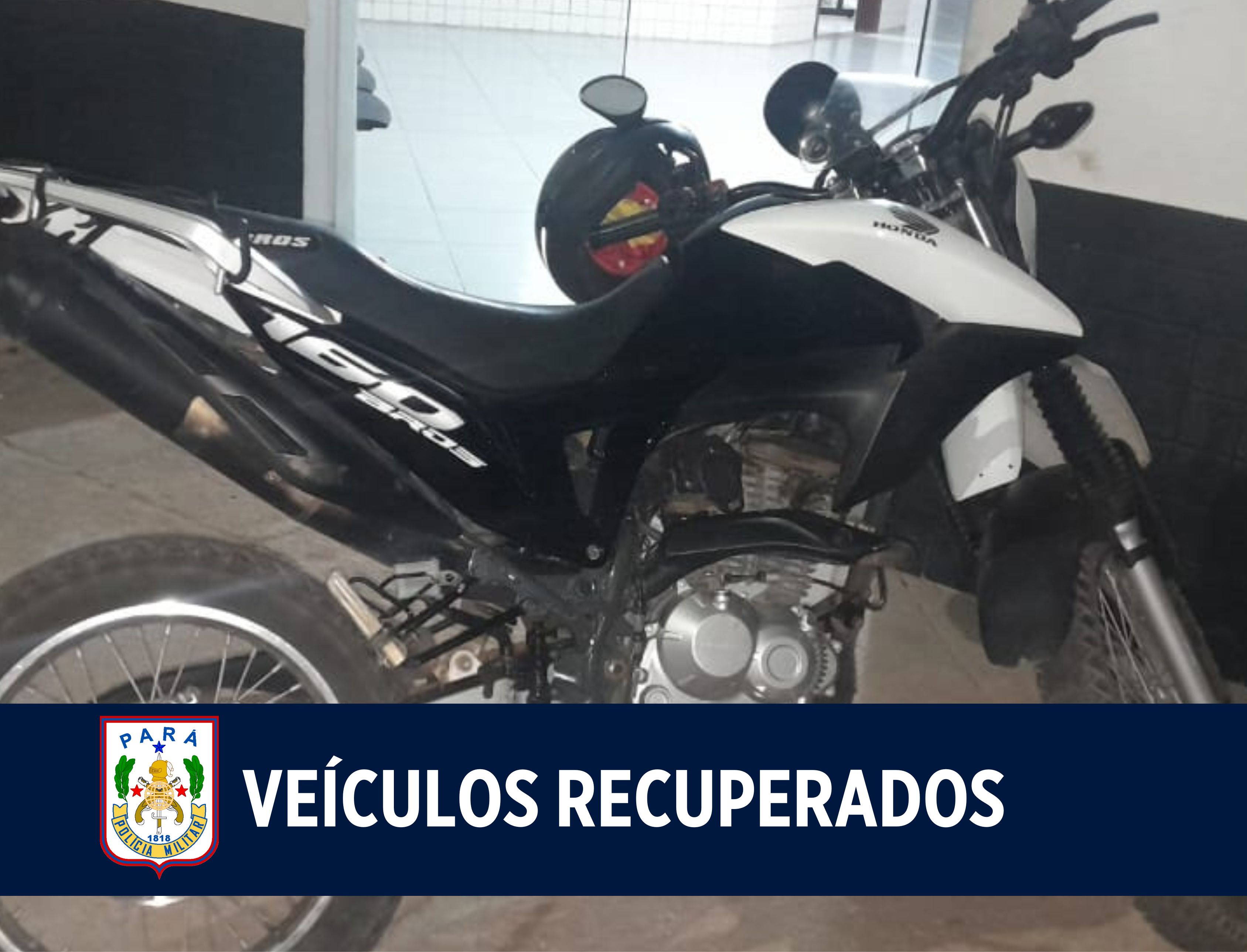 Em Paragominas, PM apreende arma de fogo e recupera motocicleta roubada