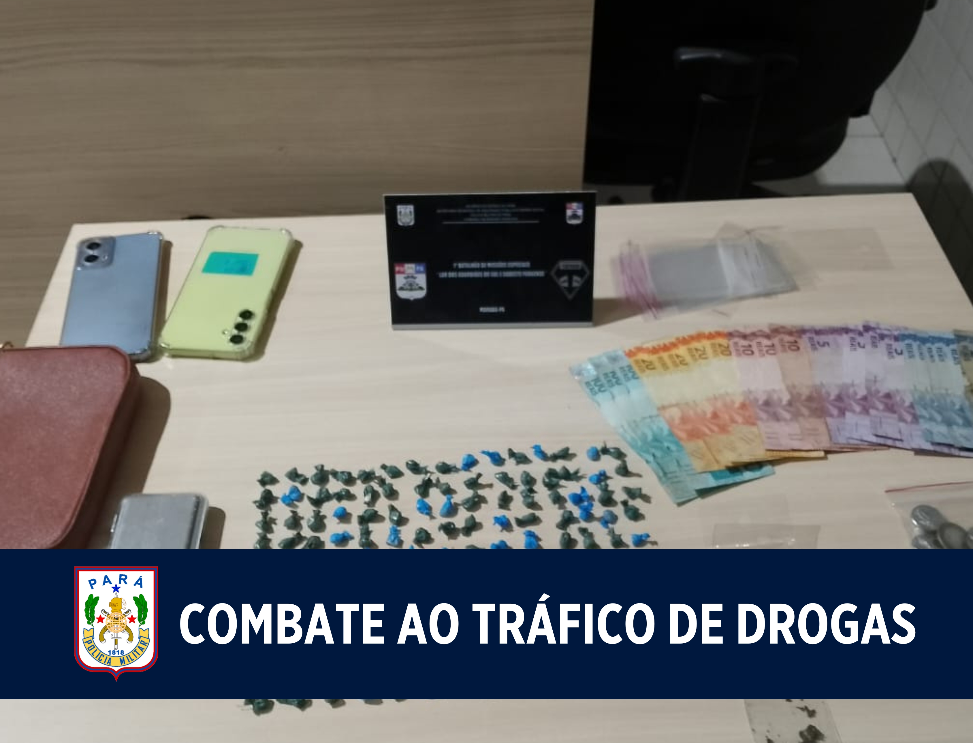 PM apreende drogas e prende três traficantes em Marabá