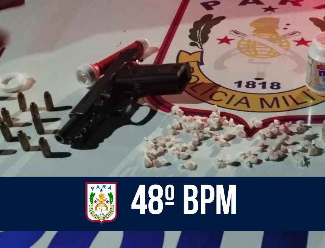 CPR III: 48º BPM apreende arma, drogas e munições em Quatro Bocas