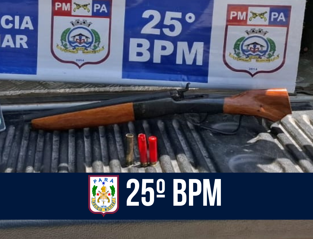 25º BPM realiza apreensão de arma de fogo e munições no Distrito de Mosqueiro