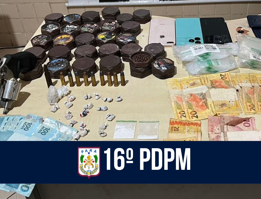 PM prende três pessoas, apreende drogas e armas em Porto de Moz