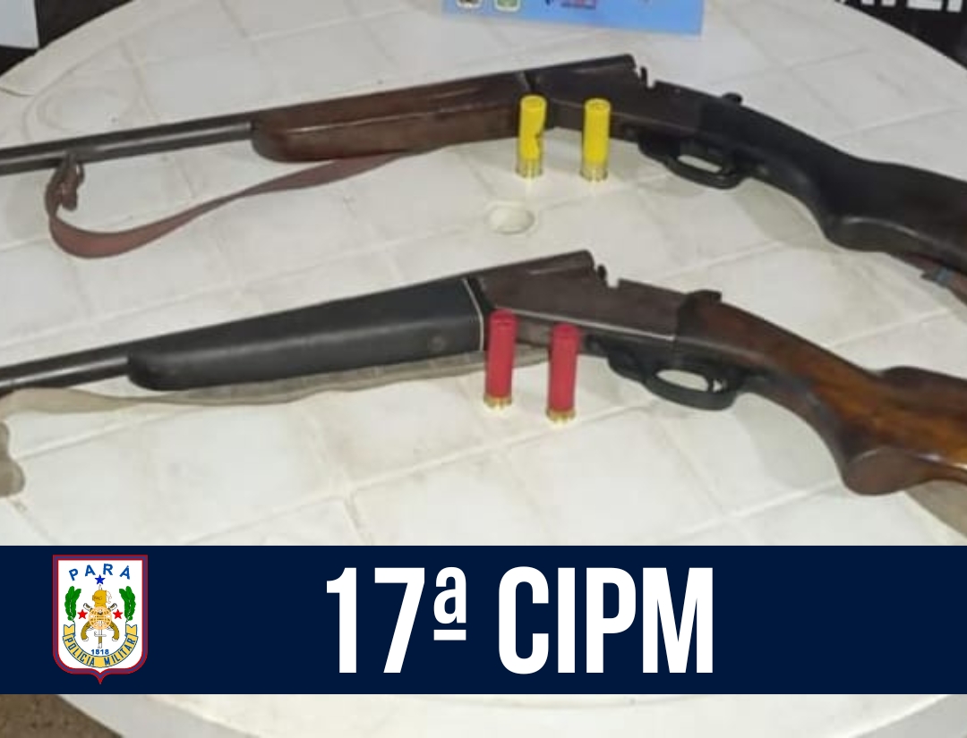 17ª CIPM apreende armas de fogo em Rurópolis