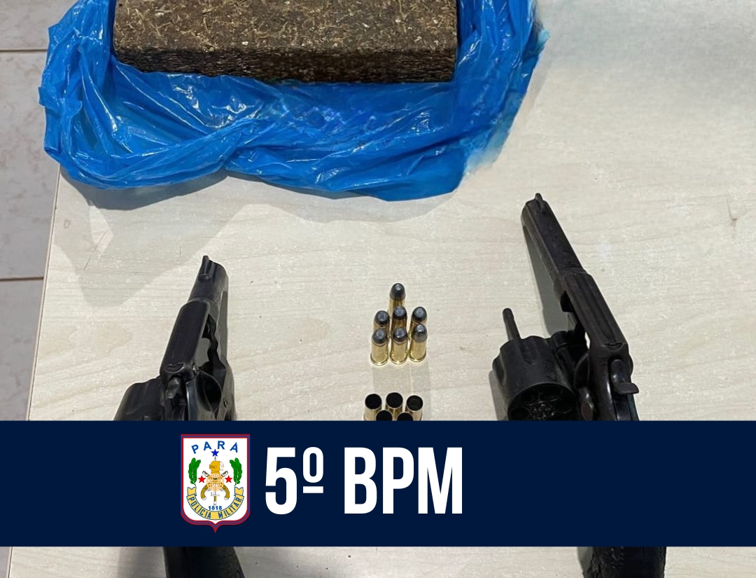 5º BPM apreende armas, munições e drogas em São Domingos do Capim