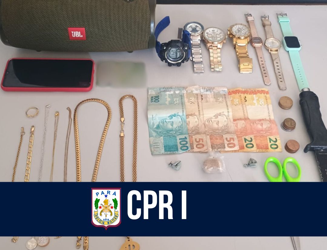 CPR I: 18º BPM prende homem com drogas e objetos roubados em Monte Alegre