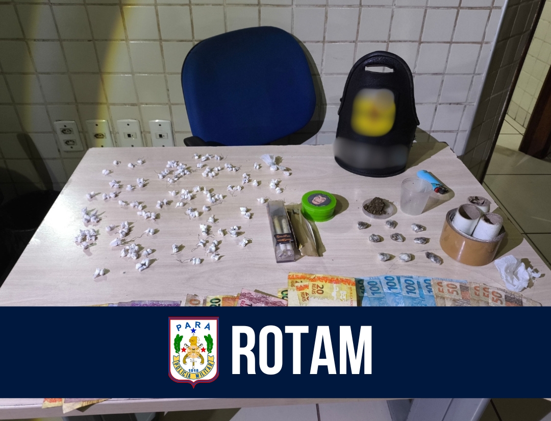 CME em ação: ROTAM prende homem com entorpecentes em Santa Izabel