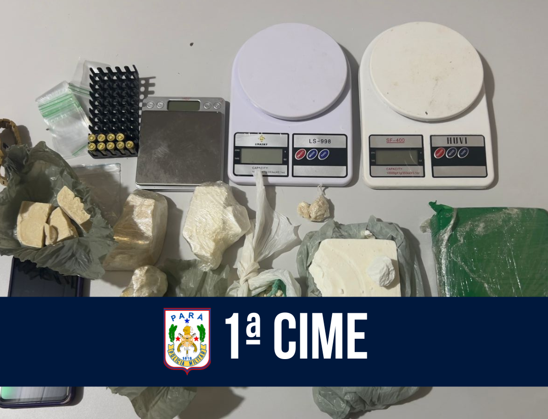 Ação da 1ª CIME resulta na prisão de um homem e apreensão de mais de 2 kg de drogas em Itaituba