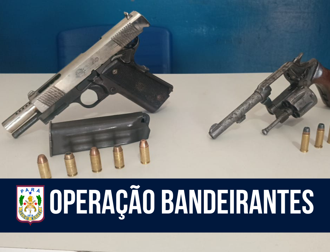 Operação Bandeirantes: 32° BPM apreende duas armas de fogo e munições em Cametá