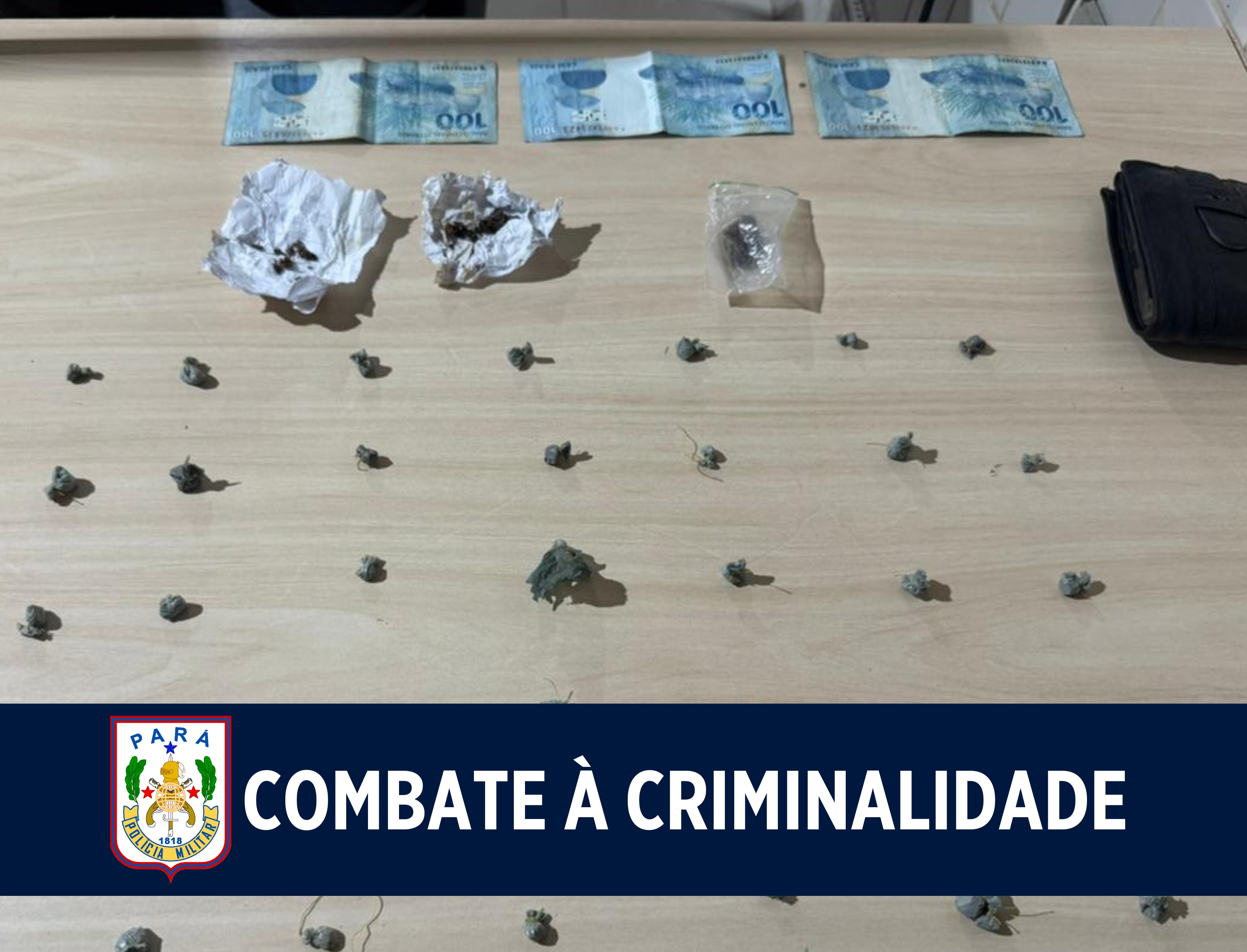 Em Marabá, 1° BME realiza prisões, recupera moto e apreende drogas