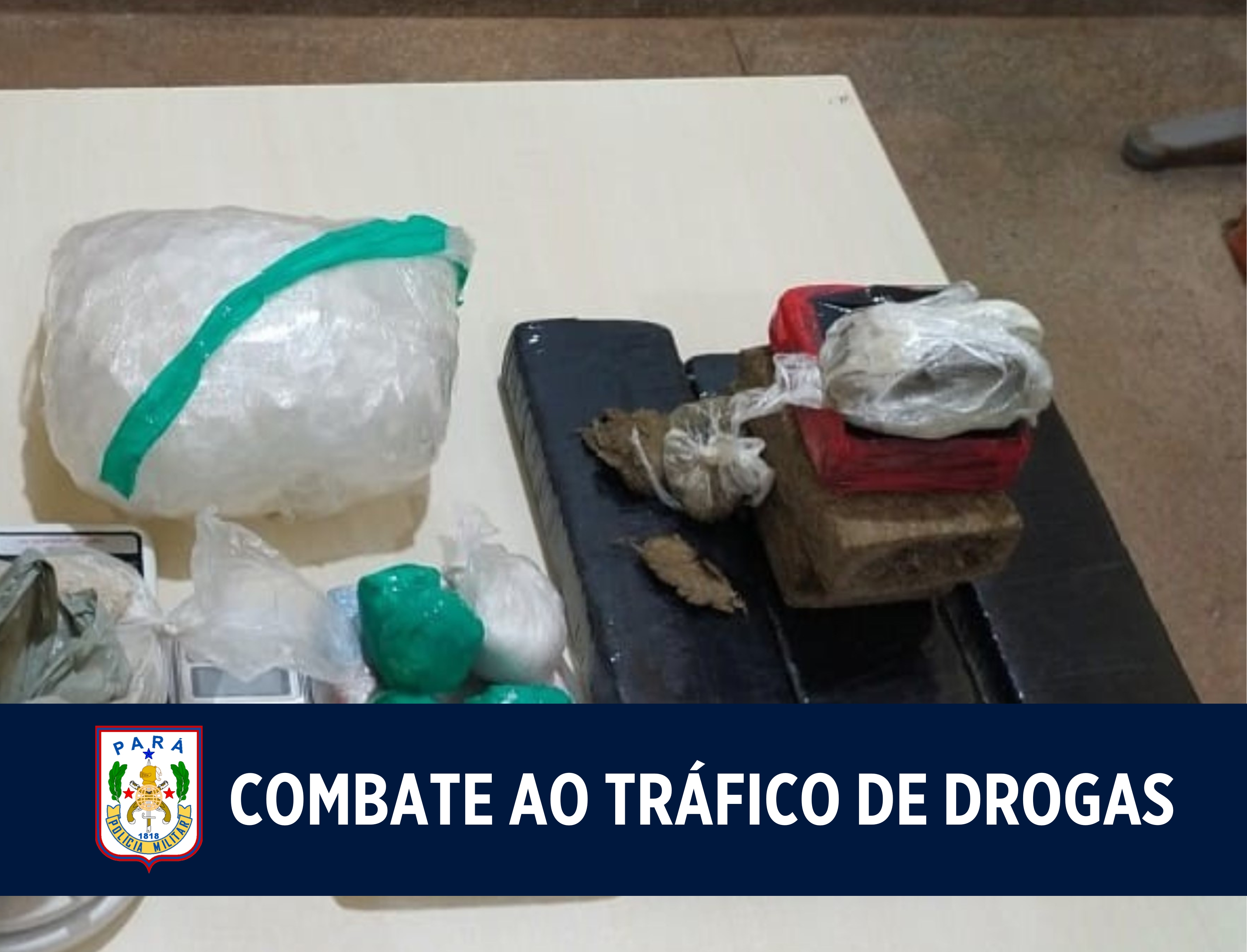 Mais de 3kg de drogas são apreendidos em Concórdia do Pará