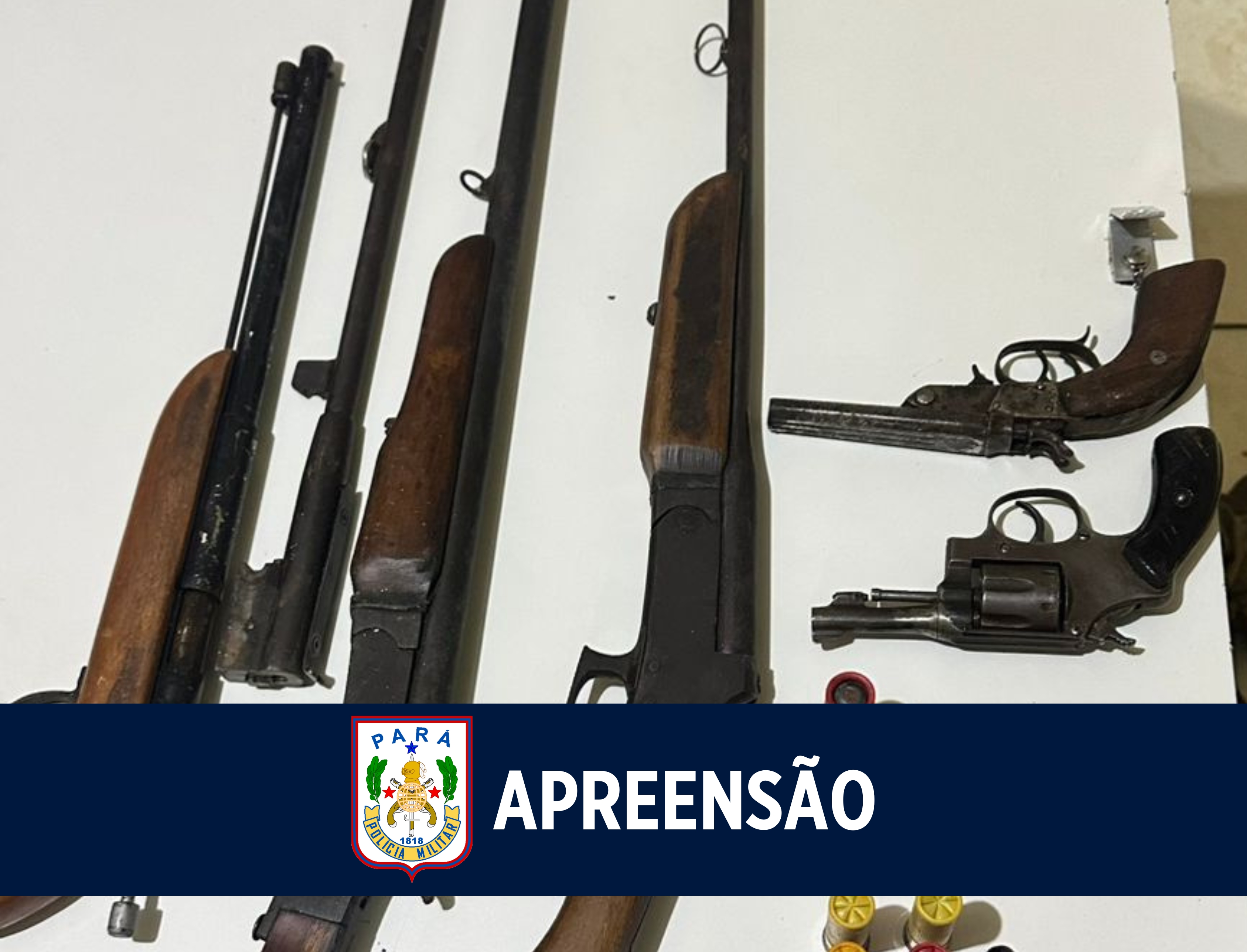 PM prende homem por porte ilegal de armas de fogo