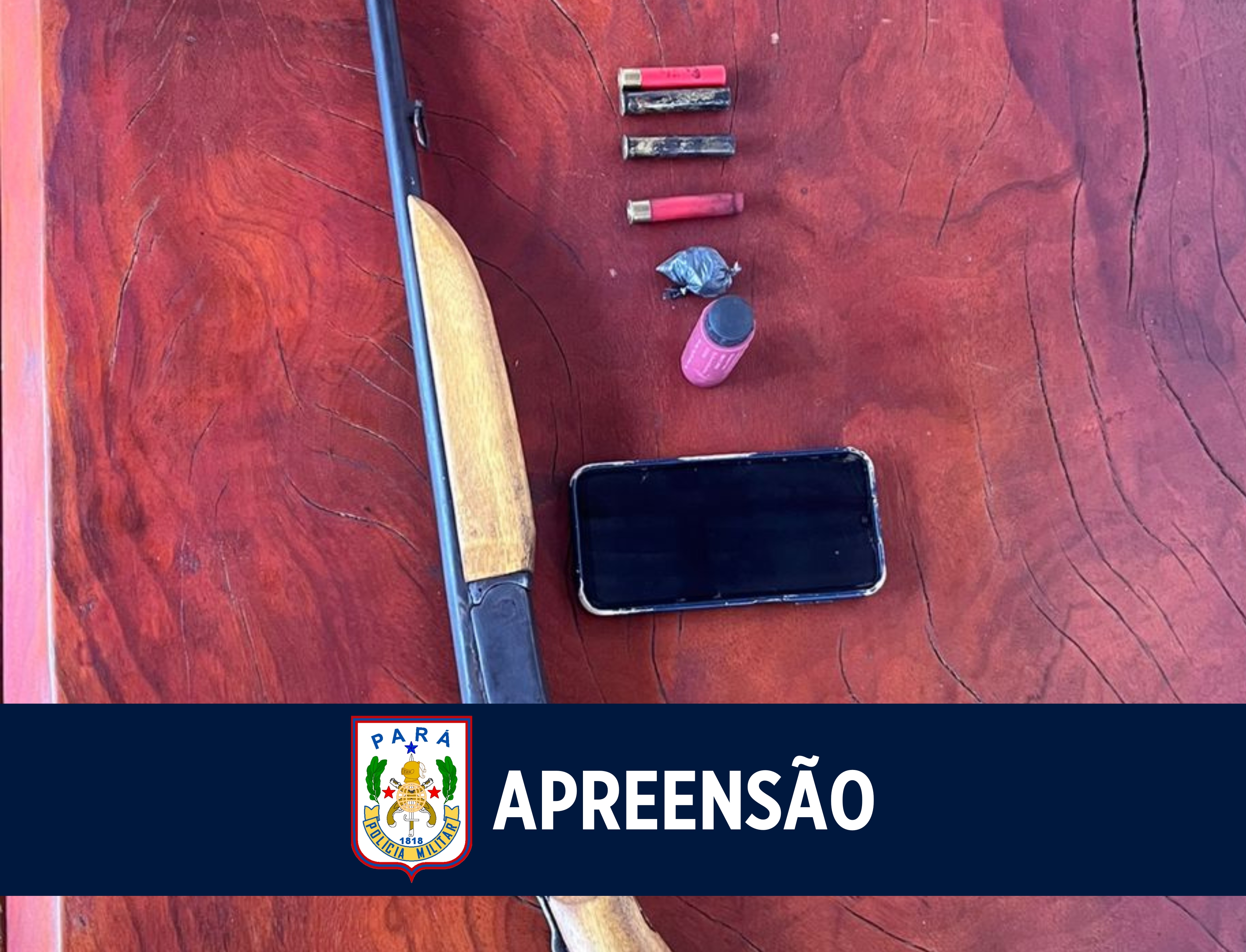 42° BPM apreende arma de fogo e drogas em São Miguel do Guamá