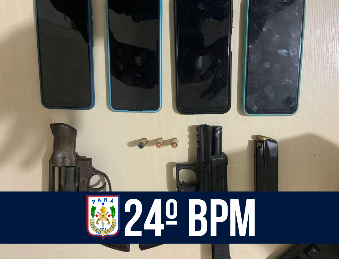 Ação Rápida: 24° BPM liberta refém, apreende armas de fogo e prende suspeitos de roubo em Belém