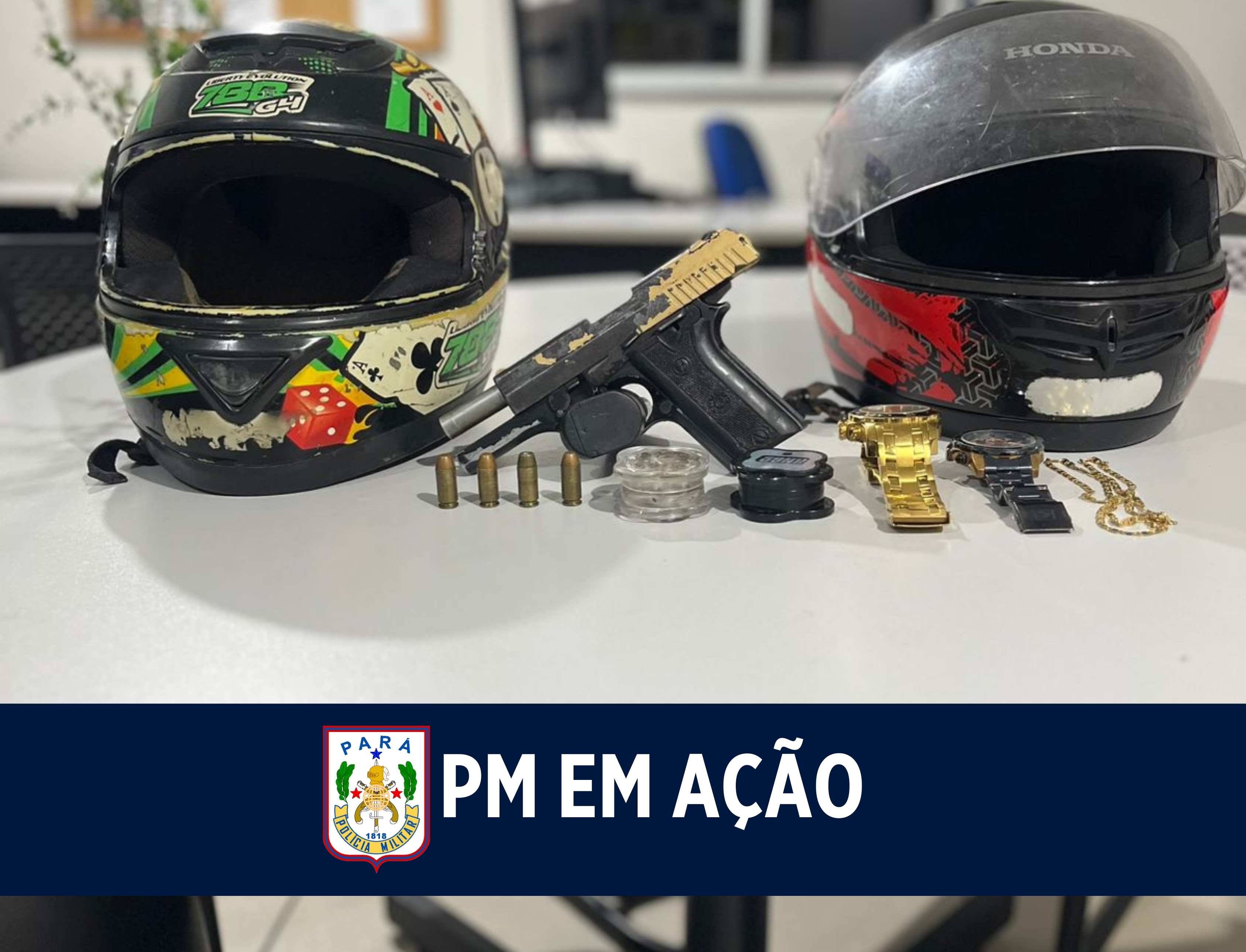 Em Belém, PM apreende arma de fogo e prende responsável por tentativa de homicídio