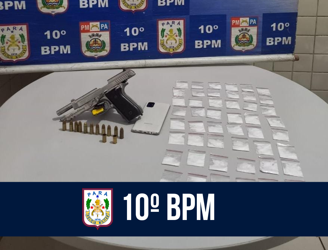 10° BPM apreende drogas, arma de fogo e munições em Icoaraci